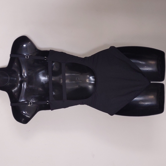 Kona Sol 2 Way Wrap One Piece Swimsuit Black Small - Picture 7 of 10